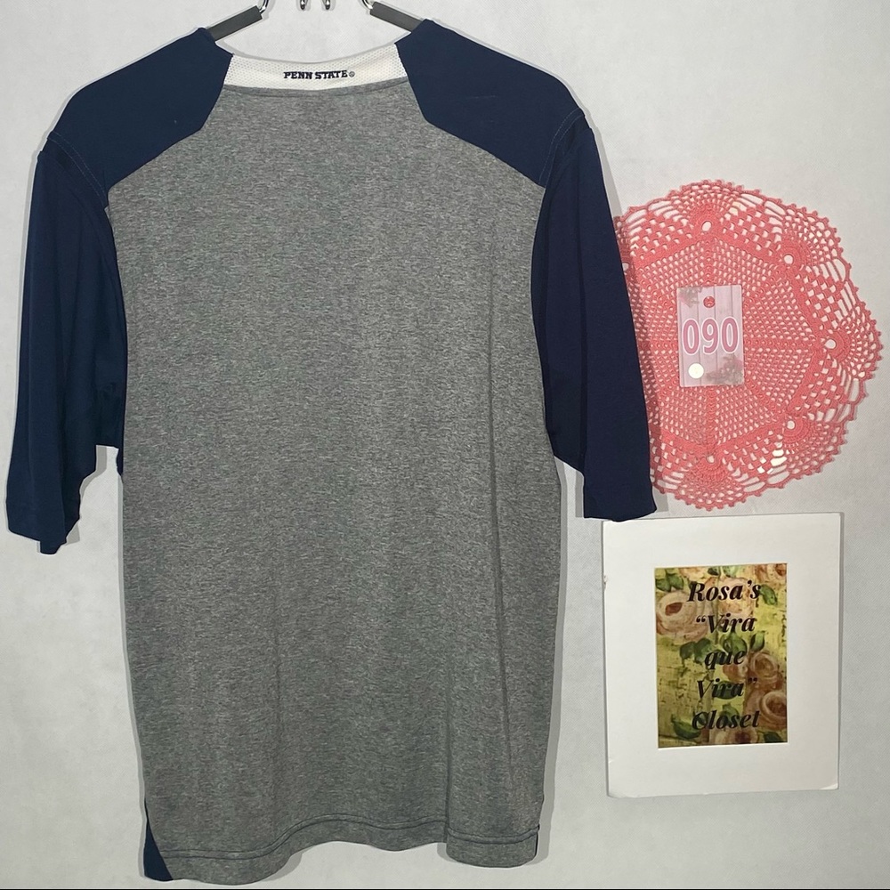 Nike Fit Dry Penn State Shirt Navy & Grey with Mesh Inserts Medium - Picture 4 of 12
